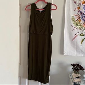 Olive Green Leith Midi Dress